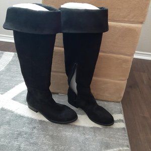 Black Suede Over the Knee Boot